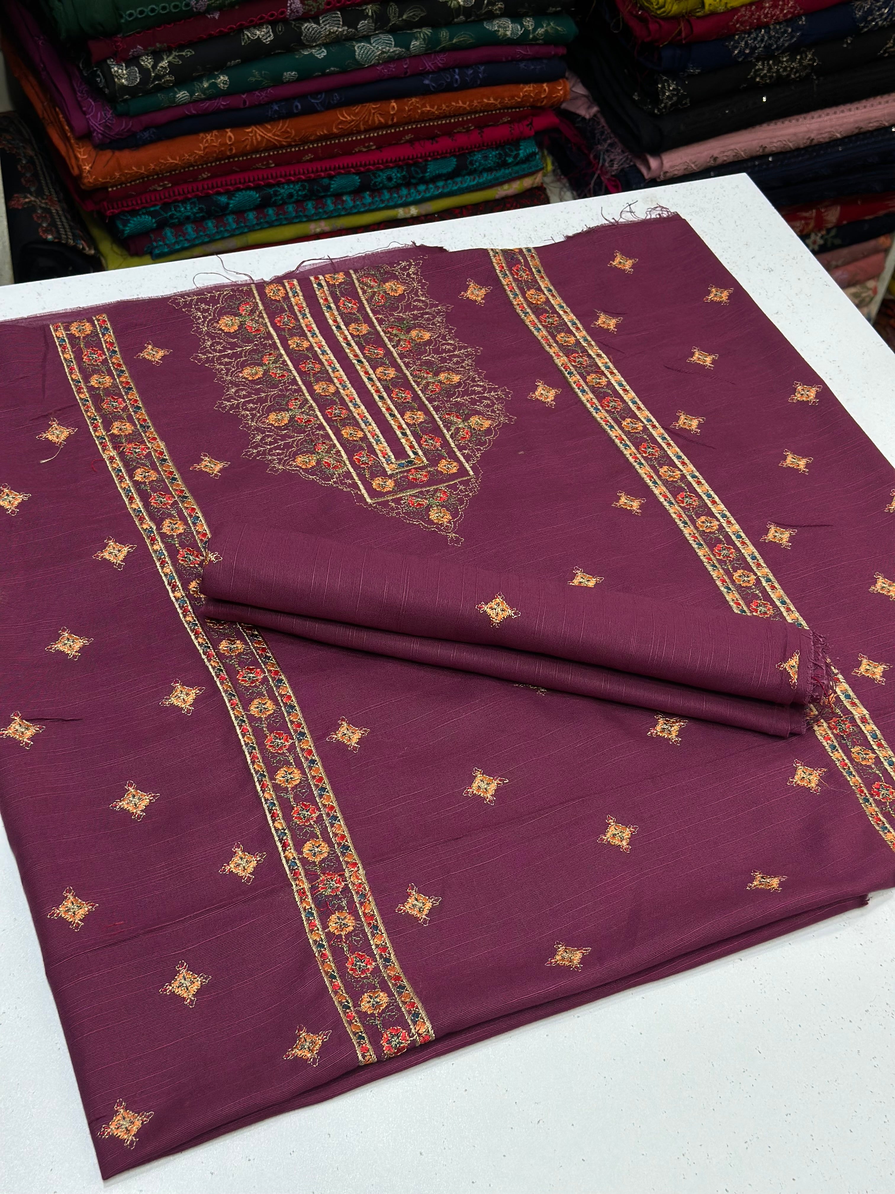 2pc Khaddar Embroidery