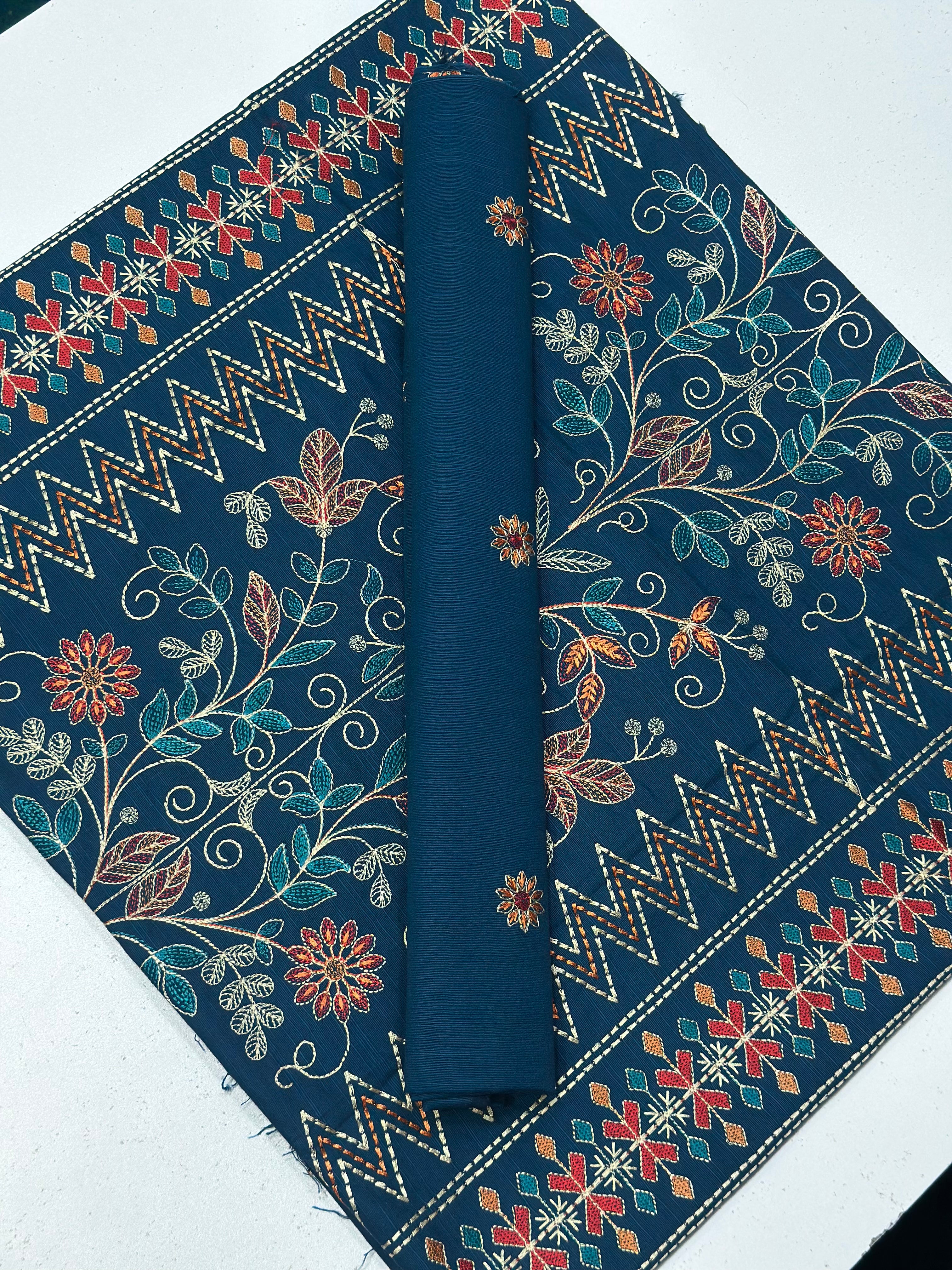 2pc Khaddar Embroidery