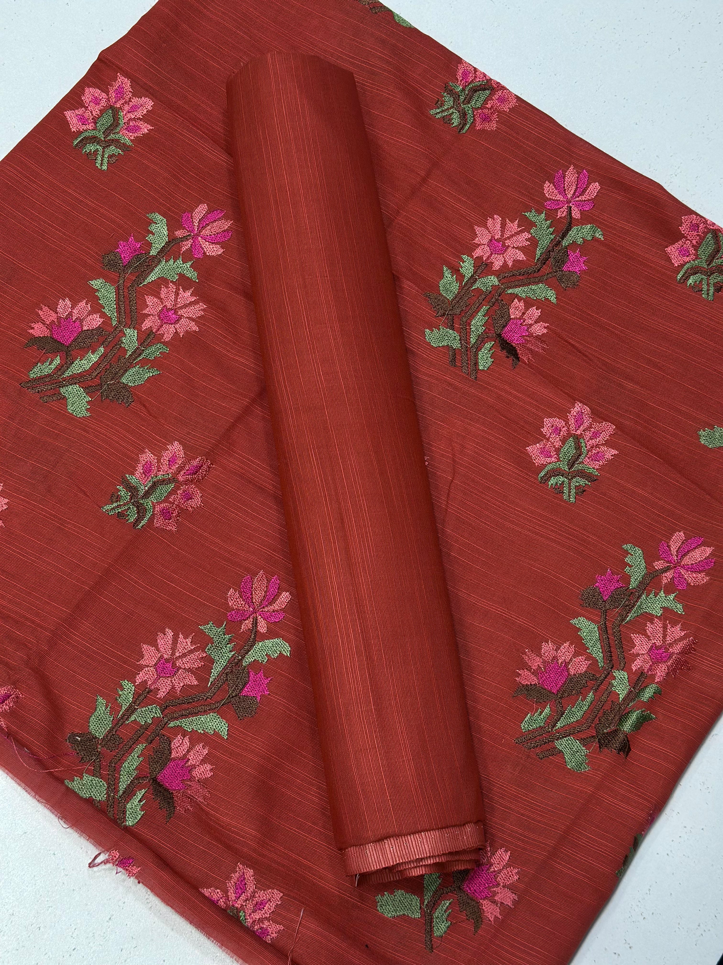 2pc Khaddar Embroidery