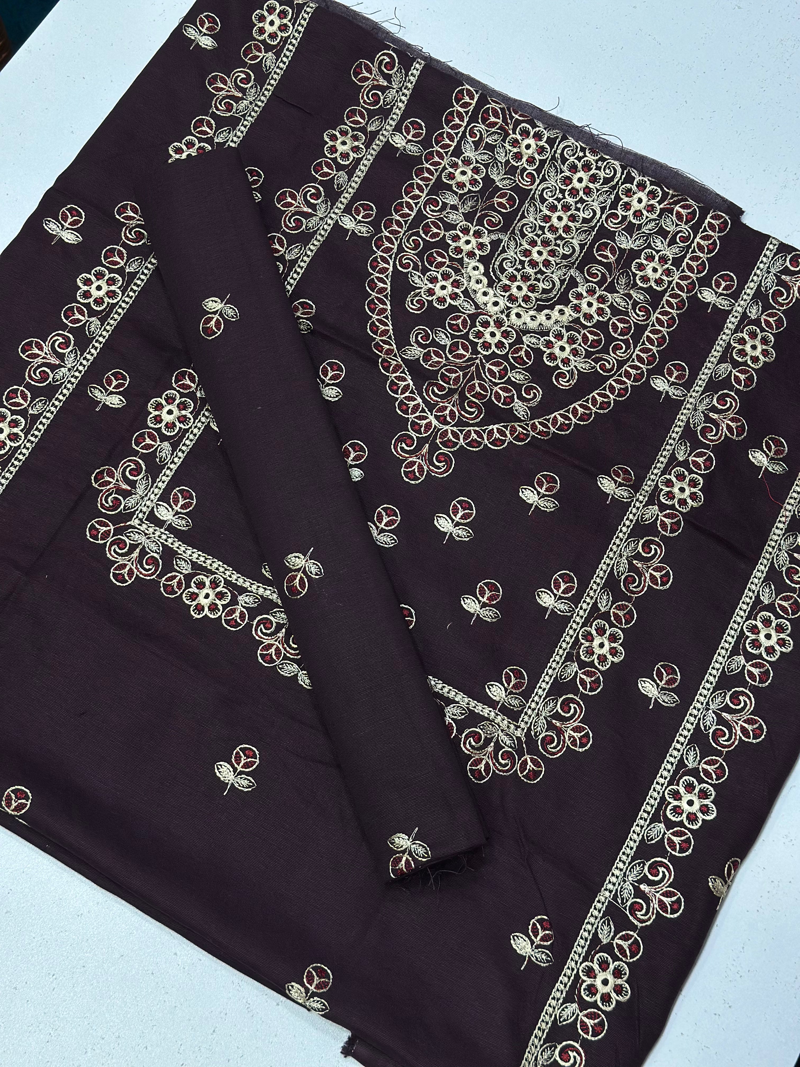 2pc Khaddar Embroidery