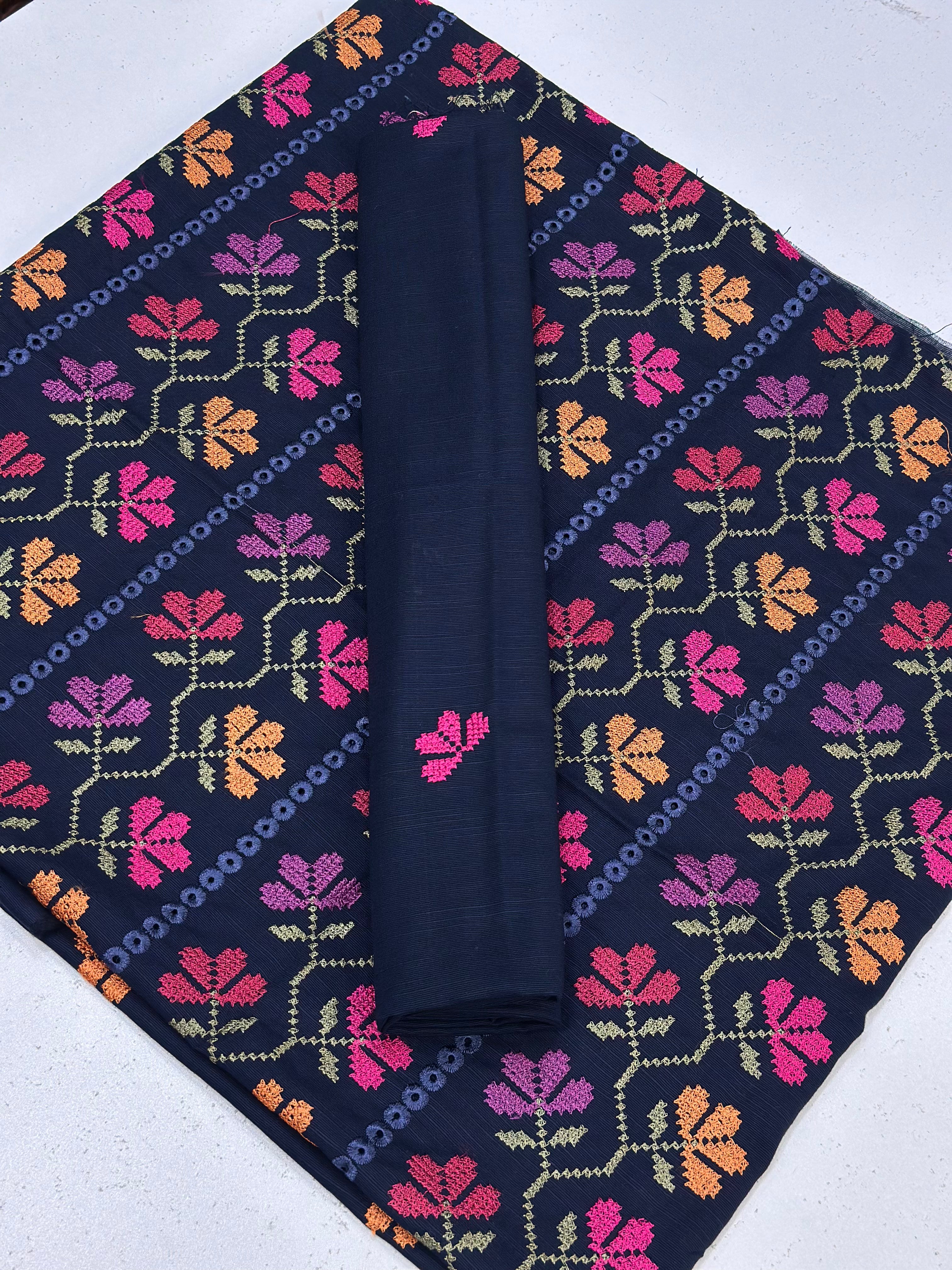 2pc Khaddar Embroidery