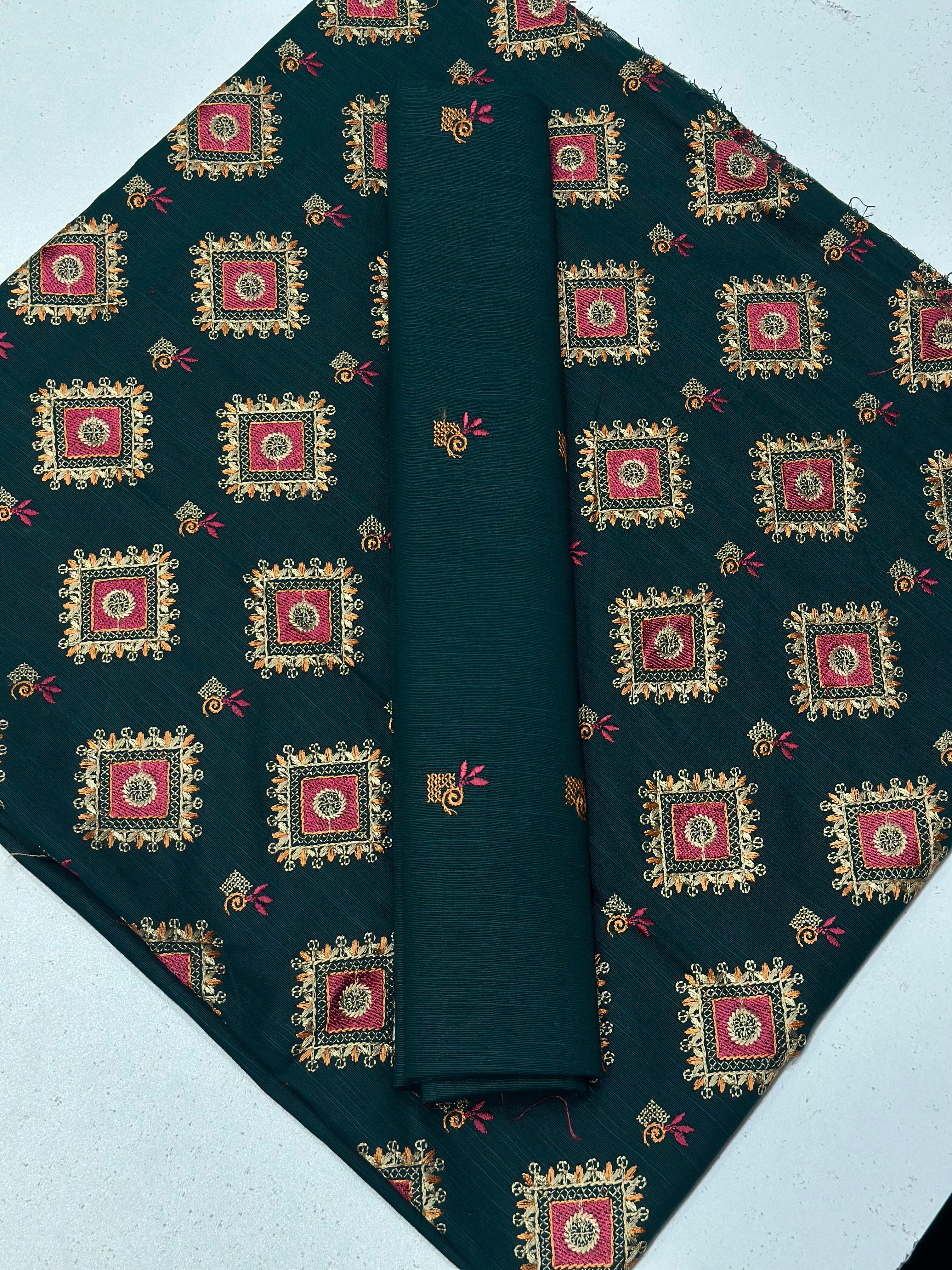 2pc Khaddar Embroidery