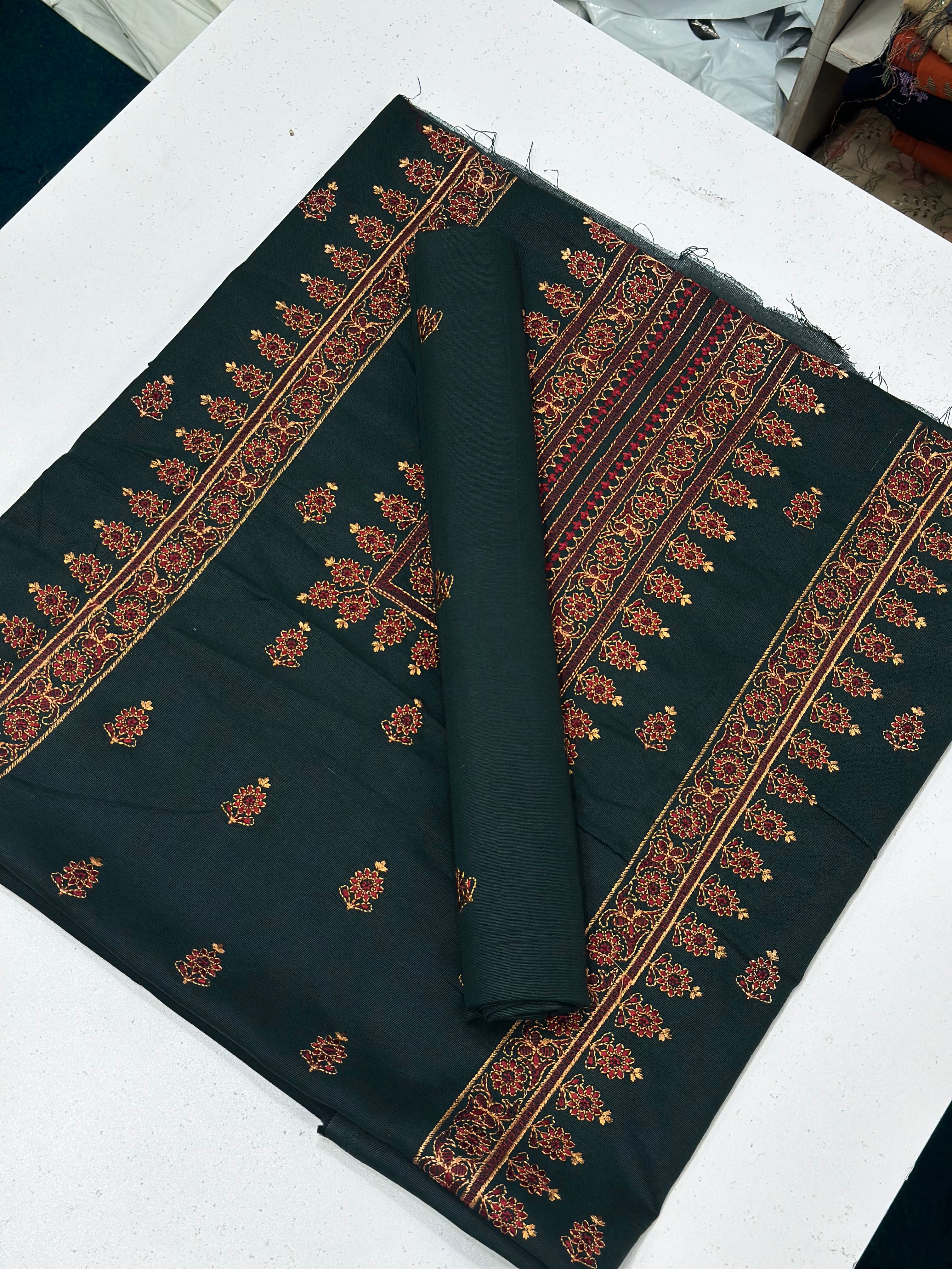 2pc Khaddar Embroidery
