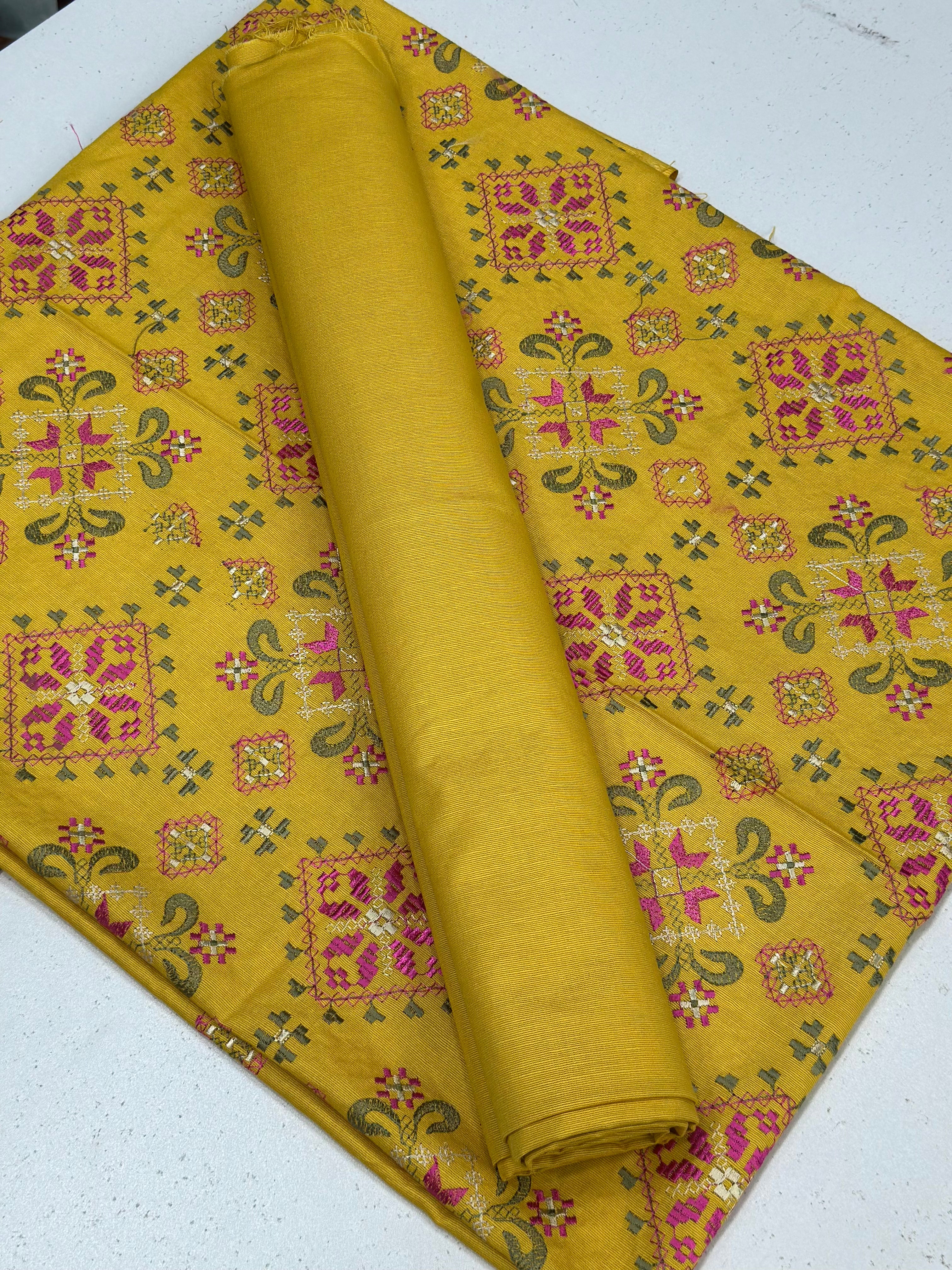 2pc Khaddar Embroidery