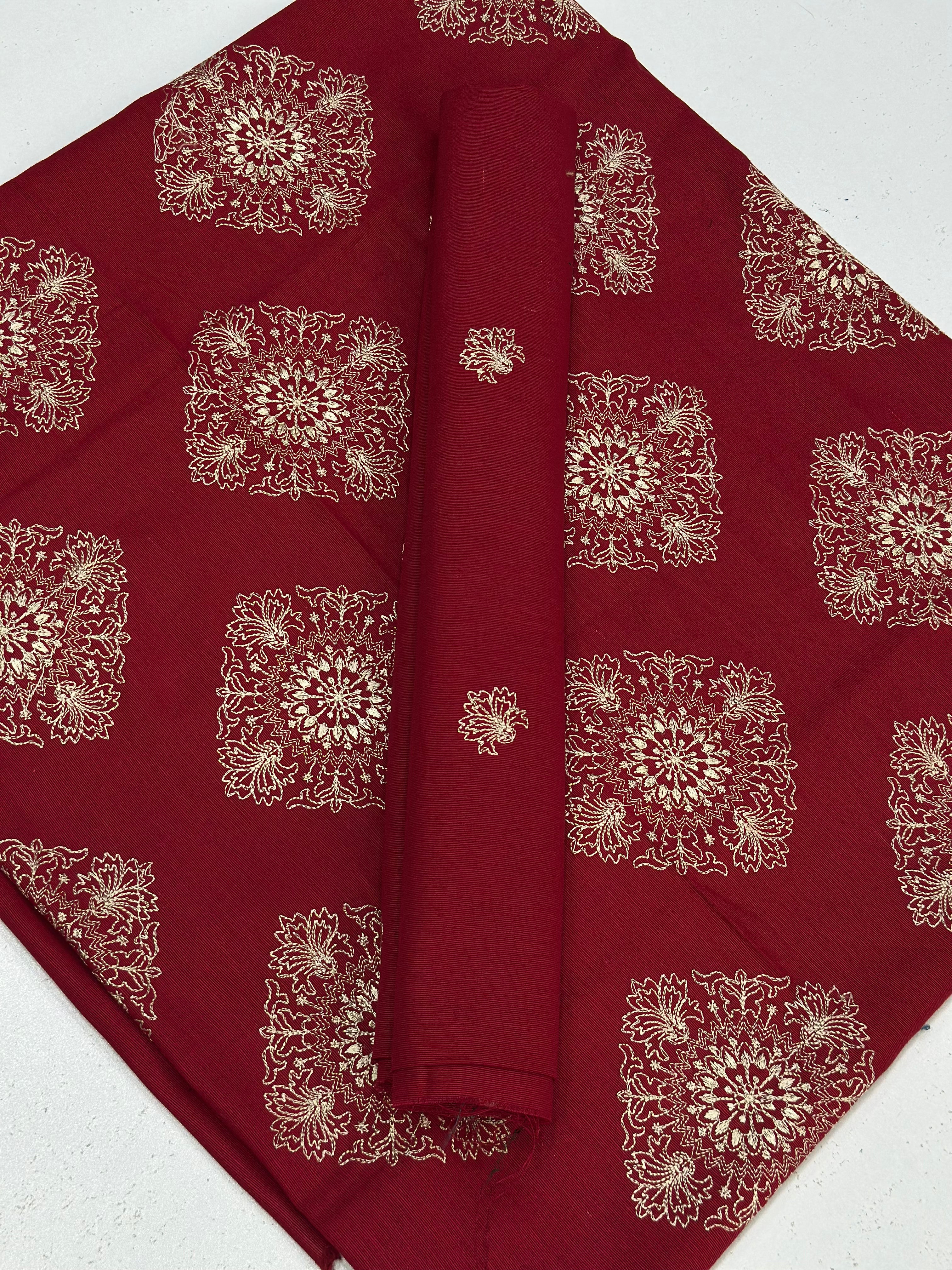 2pc Khaddar Embroidery