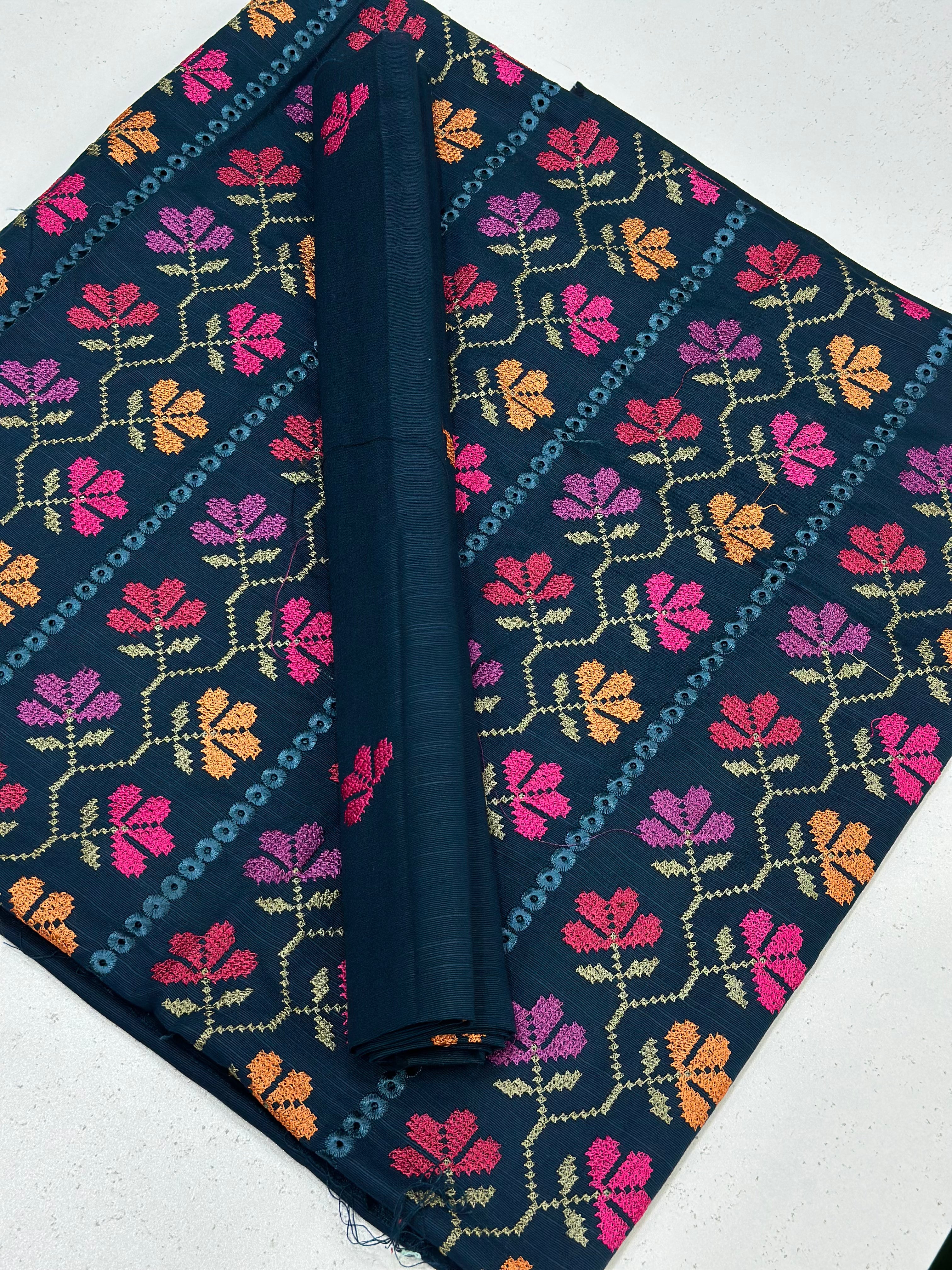 2pc Khaddar Embroidery