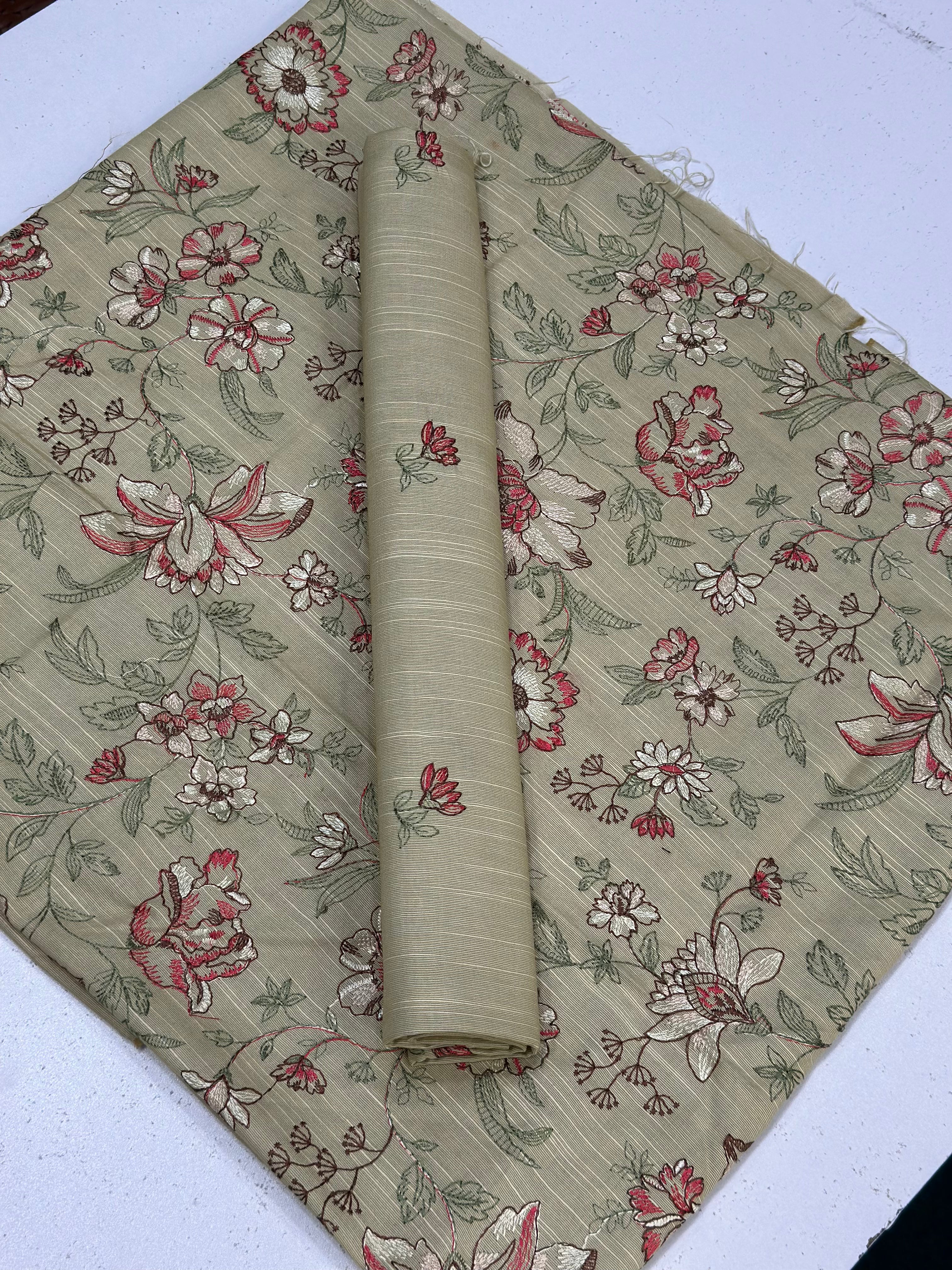 2pc Khaddar Embroidery
