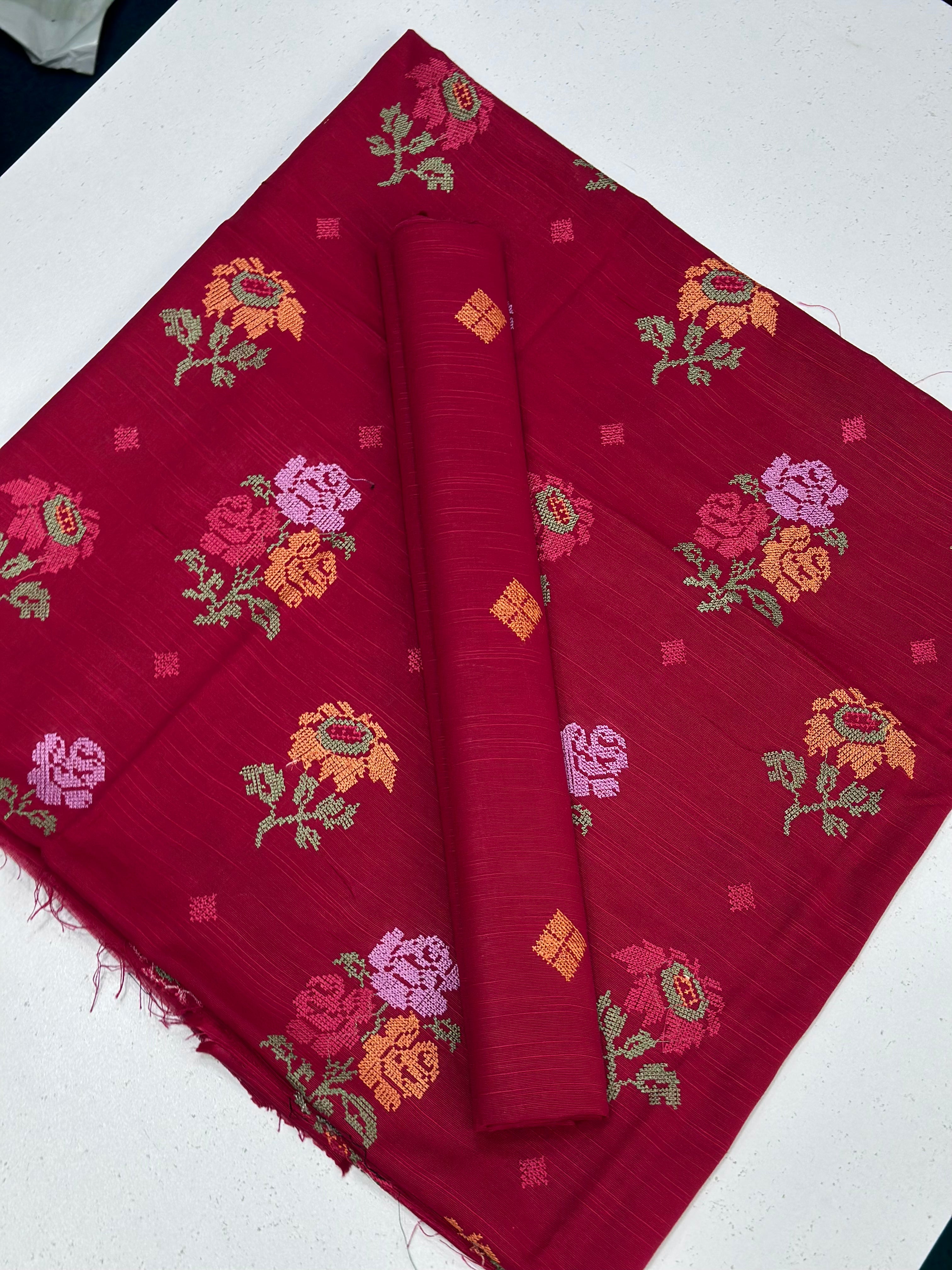 2pc Khaddar Embroidery