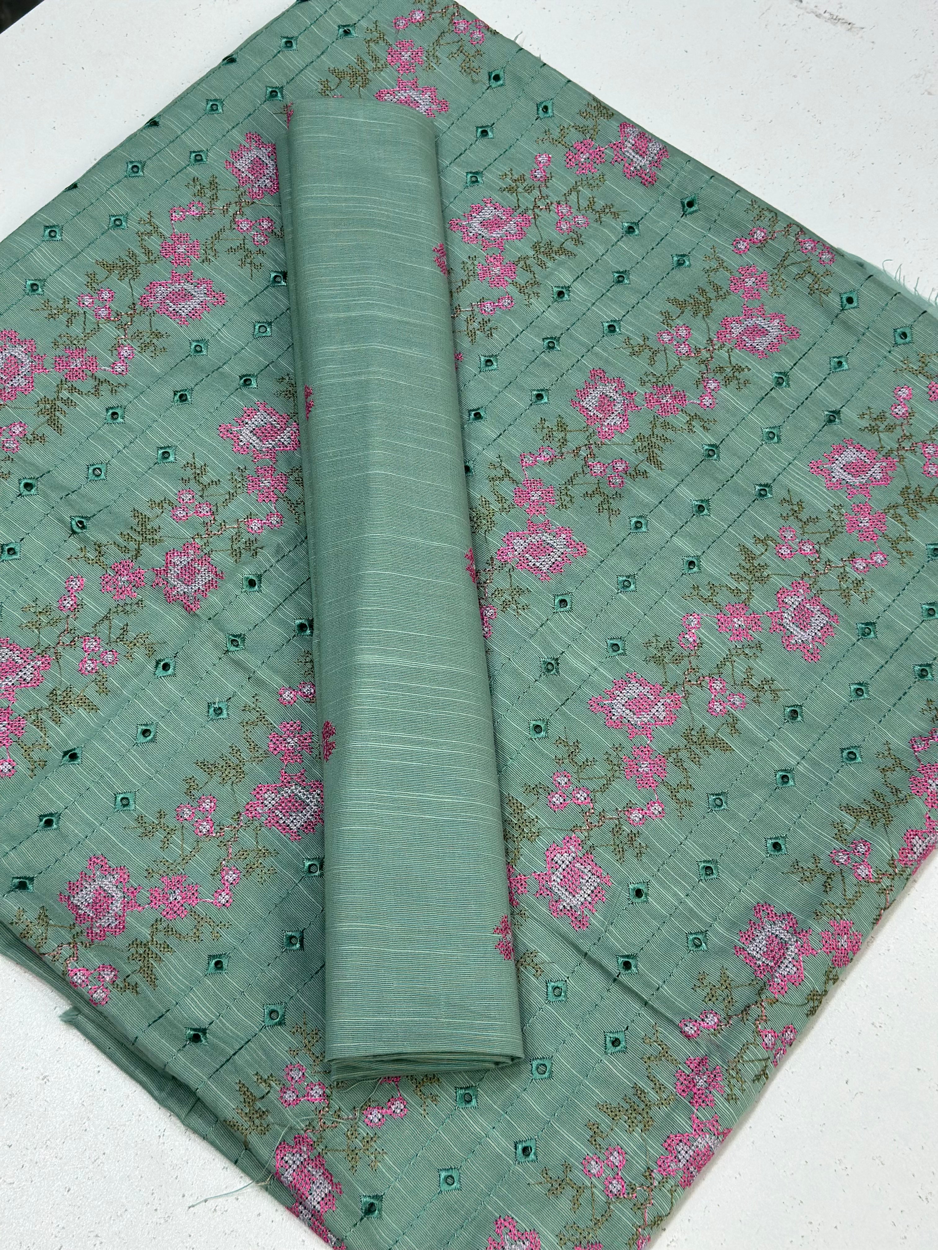 2pc Khaddar Embroidery