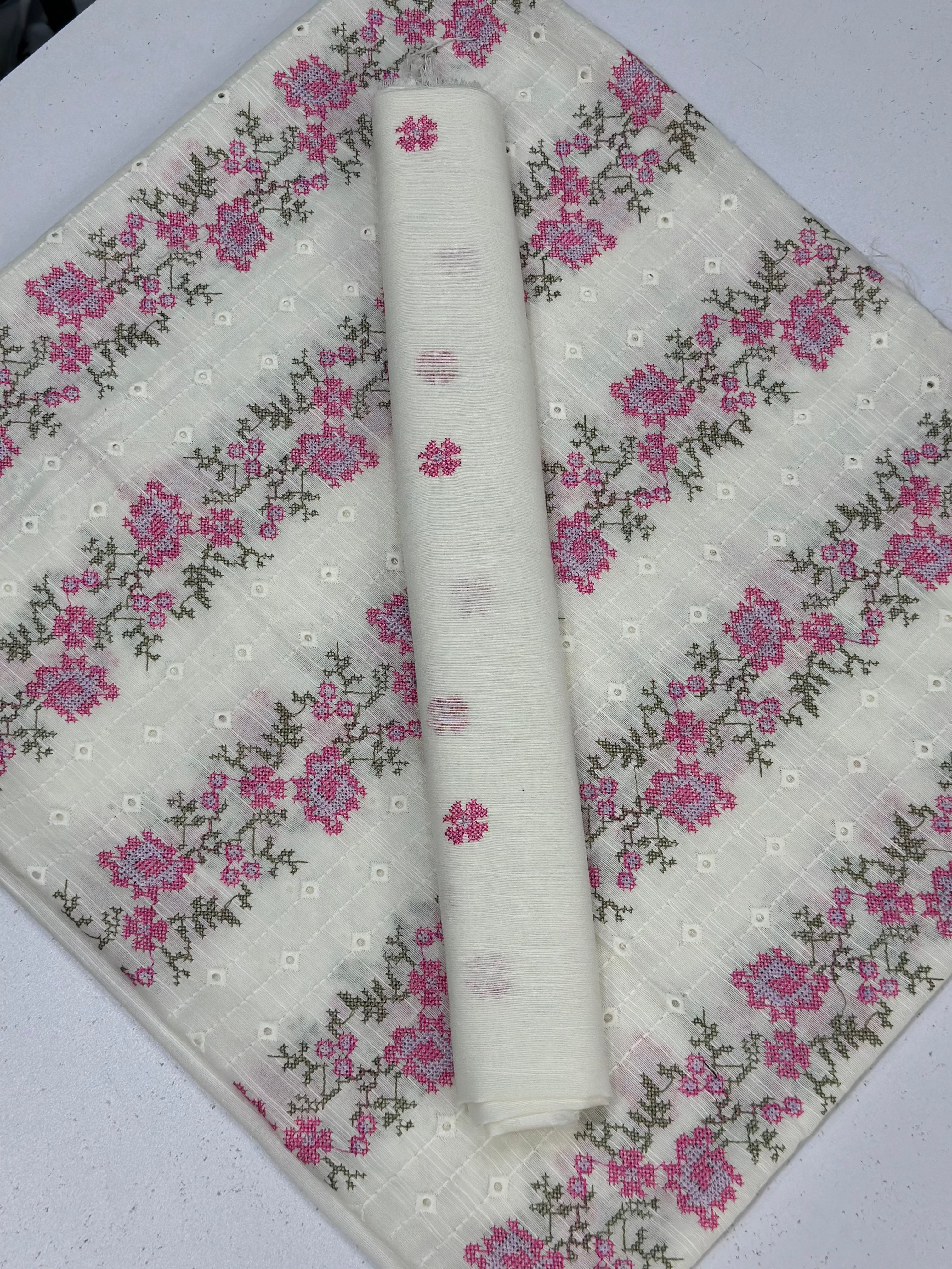 2pc Khaddar Embroidery